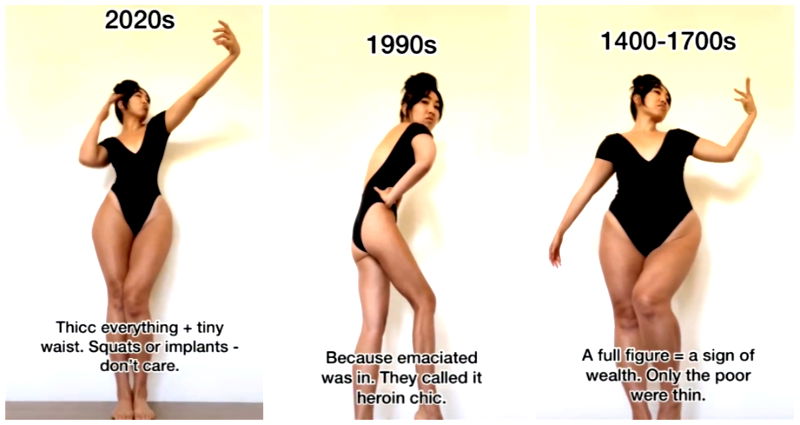 TikTok video from Blogilates’ Cassey Ho depicting ‘perfect’ body types of different eras goes viral