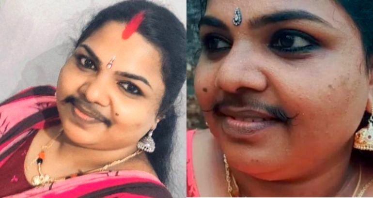 Indian woman proudly shows off her mustache to promote body positivity and confidence