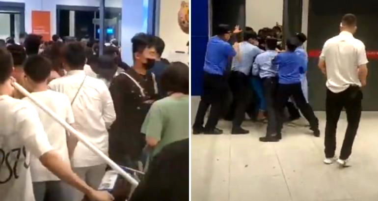 Viral video shows panicked shoppers attempting to escape an Ikea outlet in China during flash lockdown