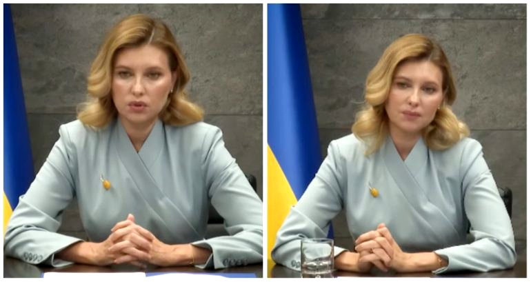 Ukraine’s first lady wears elegant kimono-inspired jacket in interview with Japanese television