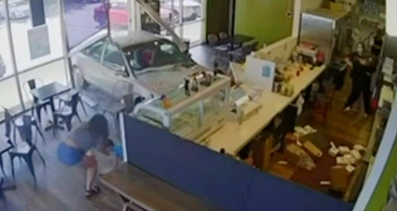 Woman accidentally crashes her car through boba shop in Washington