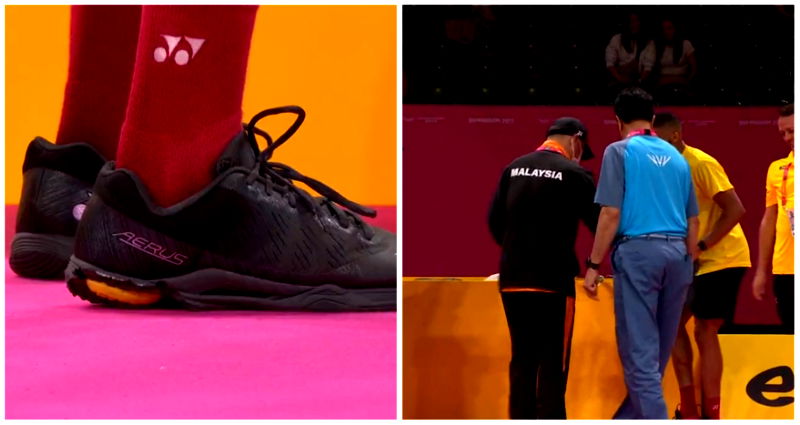 Sportsmanship of Malaysian badminton coach who lent his shoes to rival Jamaican player hailed online