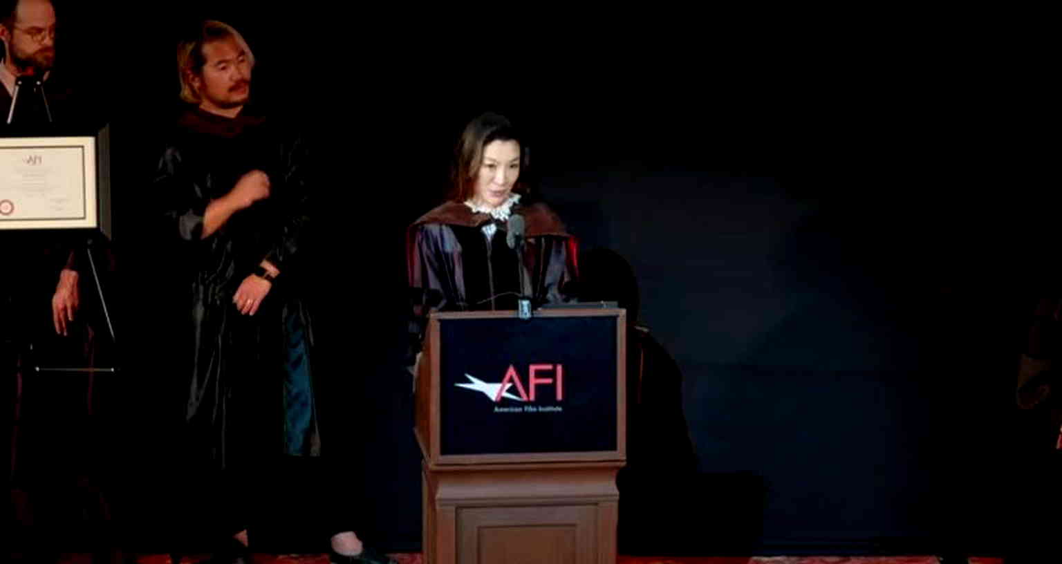 Michelle Yeoh receives honorary doctorate from AFI: ‘After I learned how to fall, I could learn how to fly’