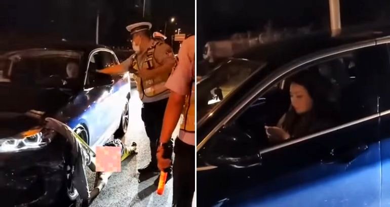 Drunk woman detained for dragging victim with her car for 1 kilometer in hit-and-run in China