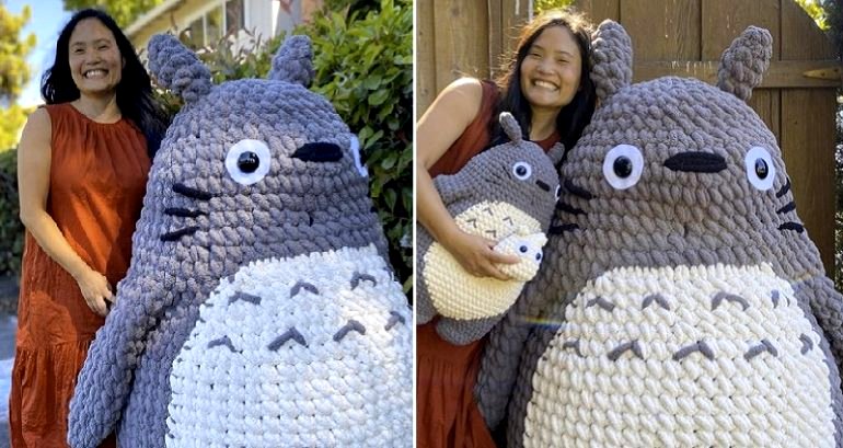 Amigurumi artist’s human-sized Totoro plushie delights Studio Ghibli fans — learn how to make your own