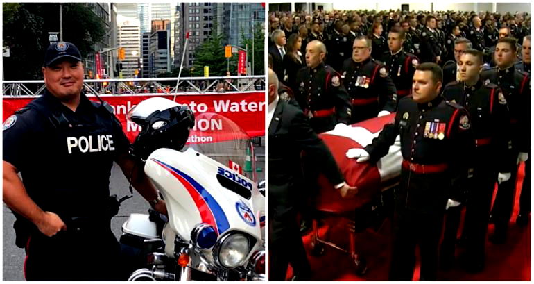 Thousands gather to honor Toronto police officer who was slain in Canada shooting rampage