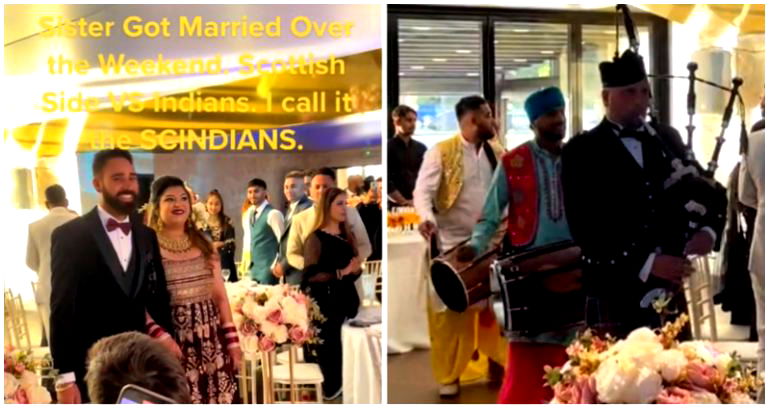 ‘Collab of the century’: TikTok video of Indian and Scottish fusion wedding goes viral