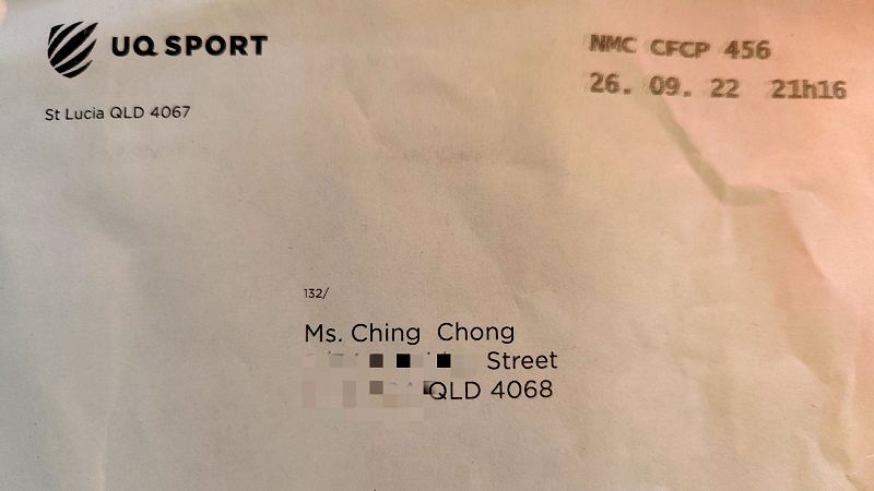 Confusion after Chinese woman receives letter from university addressed to ‘Ching Chong’