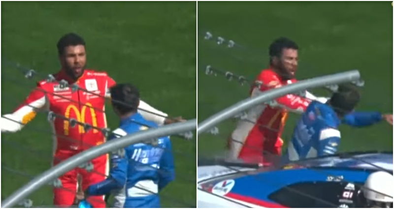 NASCAR Suspends Bubba Wallace For Wrecking And Shoving Kyle Larson In ...