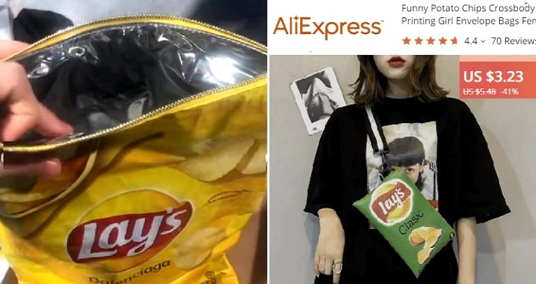 Netizens say new $1,800 Balenciaga x Lay’s handbag looks like $3 bag from AliExpress