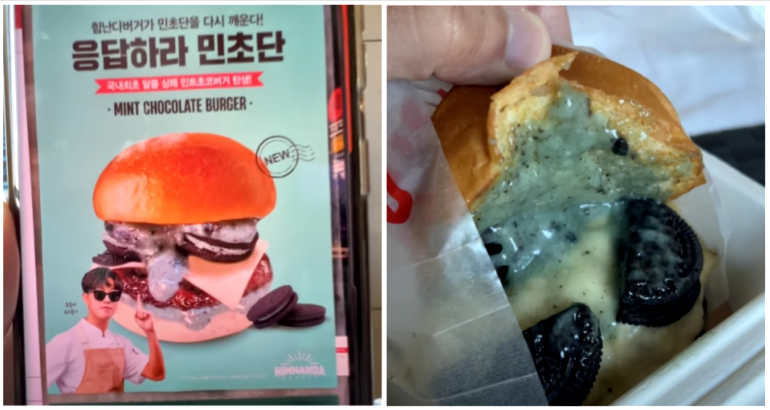 South Korean burger chain releases mint chocolate beef burger