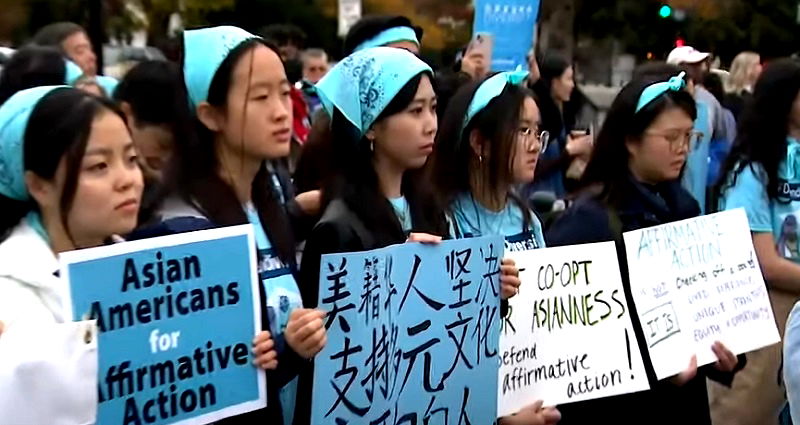 Hundreds rally in support of affirmative action outside US Supreme Court