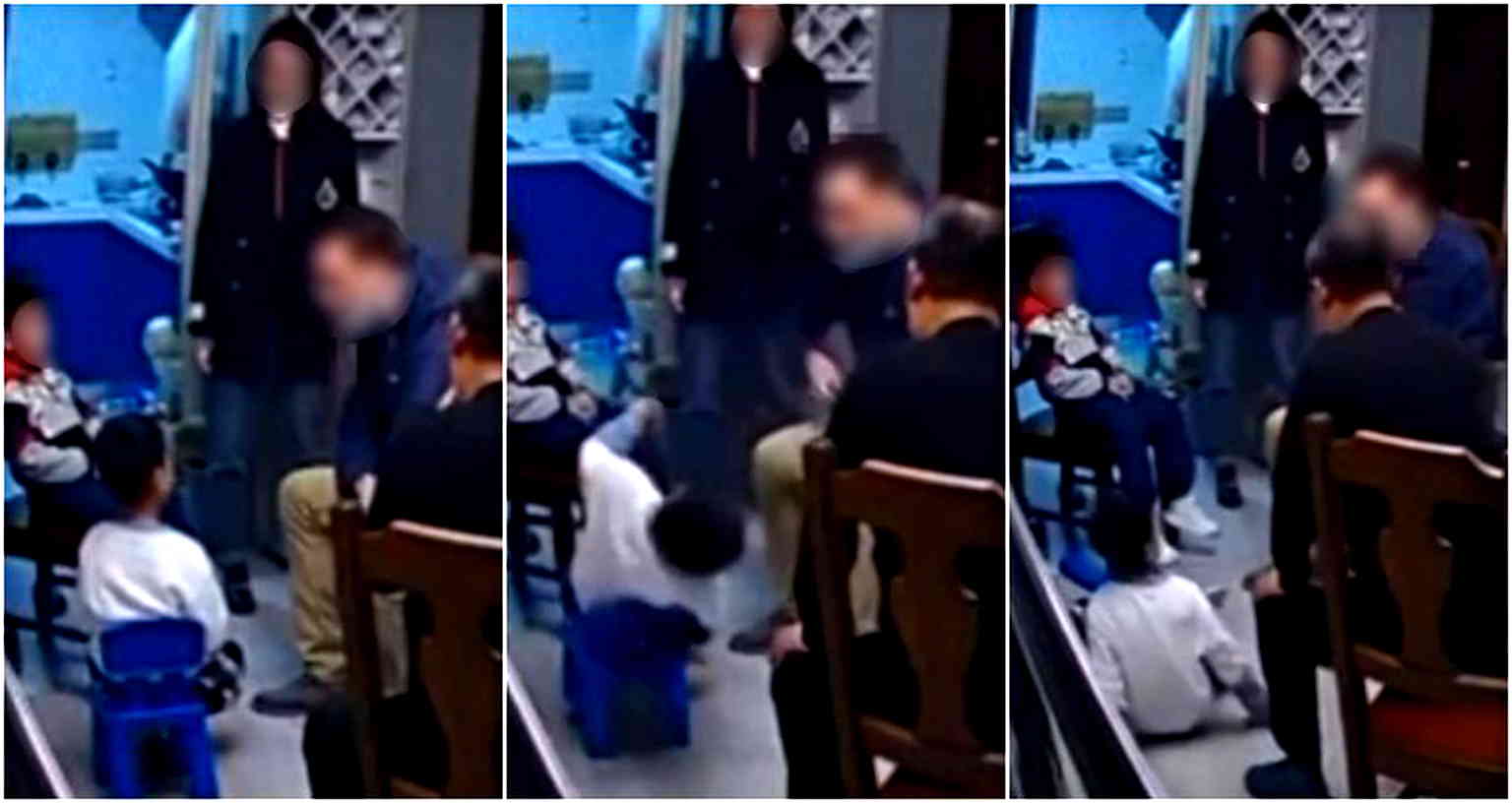 Viral video captures moment 5-year-old is slapped out of his chair by classmate’s father in China