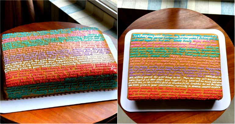 Cake with essay-length heartfelt messages goes viral in the Philippines