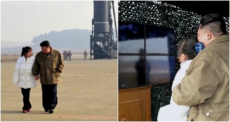 Kim Jong-un reveals daughter at missile launch