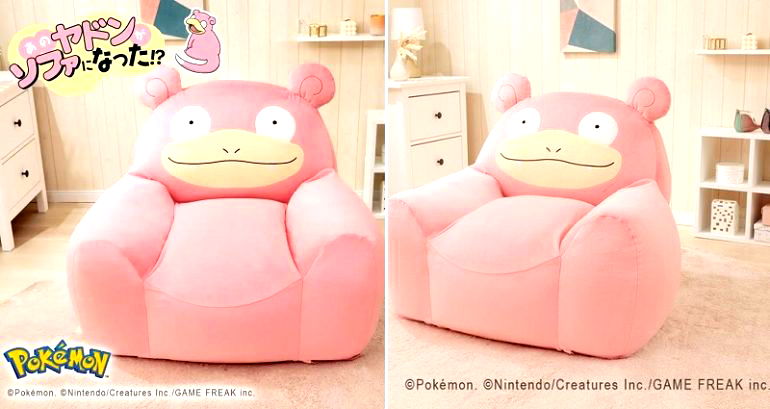 This Slowpoke sofa is perfect for lazing like a Slaking or sleeping like a Snorlax