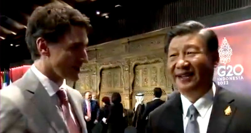 Chinese President Xi videoed confronting Canada PM Trudeau at G20 Summit