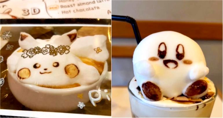 Tokyo latte artist creates foam art of Pikachu, Kirby and more