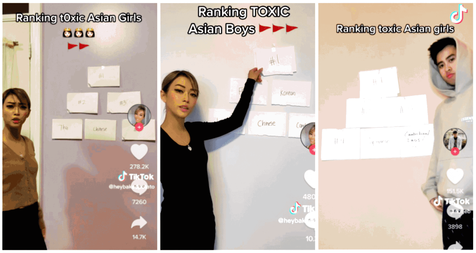 TikTok videos rank Asians by ‘most toxic’