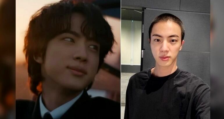 BTS’ Jin shows off newly shaved head ahead of military enlistment
