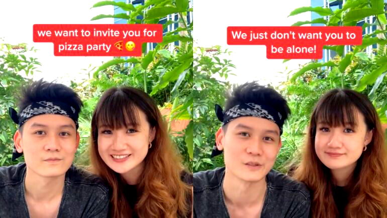 Singaporean couple go viral for announcing Christmas Eve pizza party for lonely people 