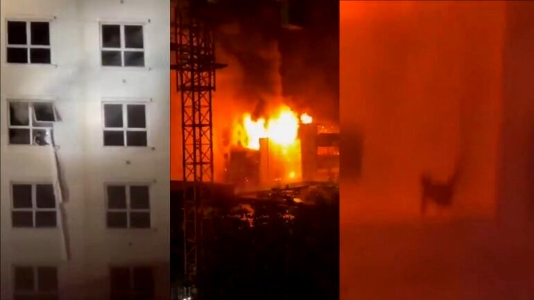 Chilling footage shows people jumping to escape Cambodian casino fire that killed at least 19