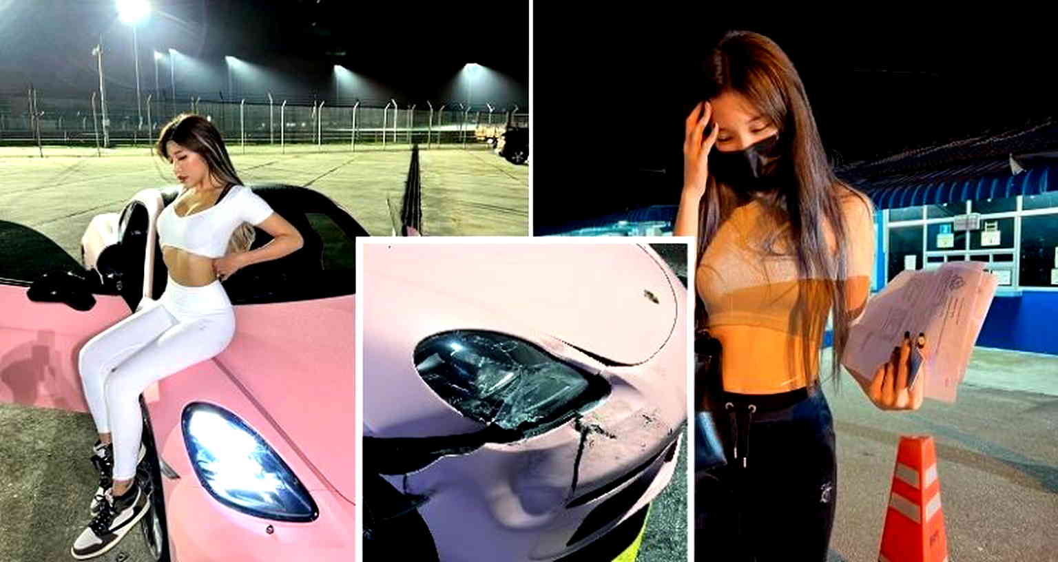 Malaysian influencer who faced backlash for wearing áo dài with no pants crashes Porsche
