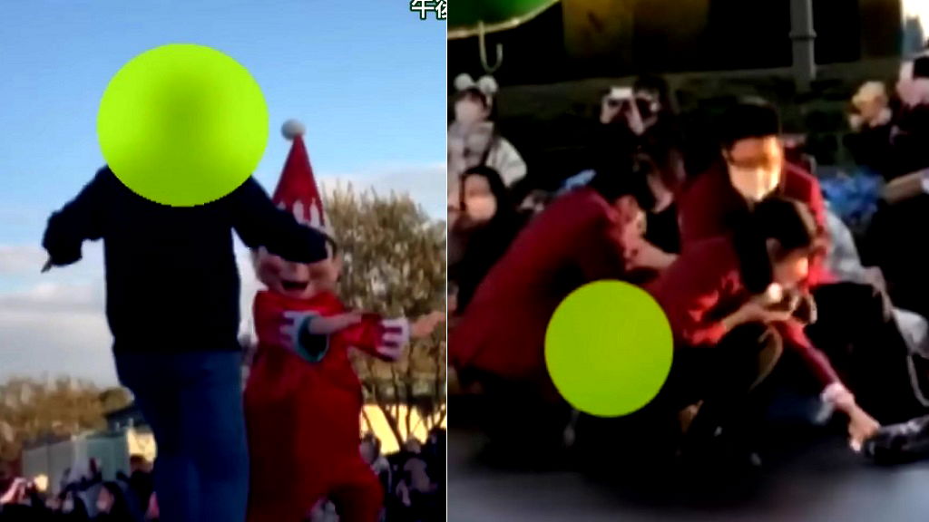 Video: Tokyo Disneyland cast members tackle parade crasher