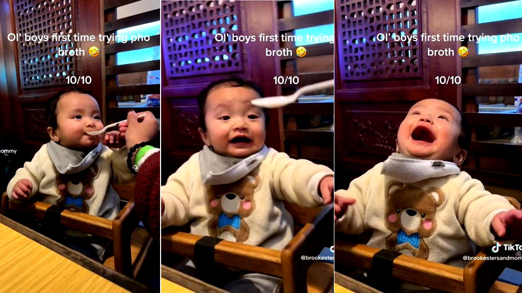 This baby’s reaction to trying phở for the first time is the best food review of all time