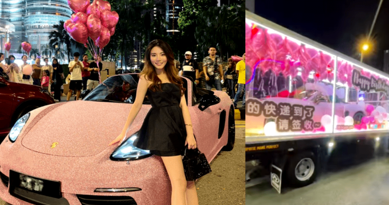 Malaysian man gifts girlfriend with $160K bejeweled pink Porsche for her birthday