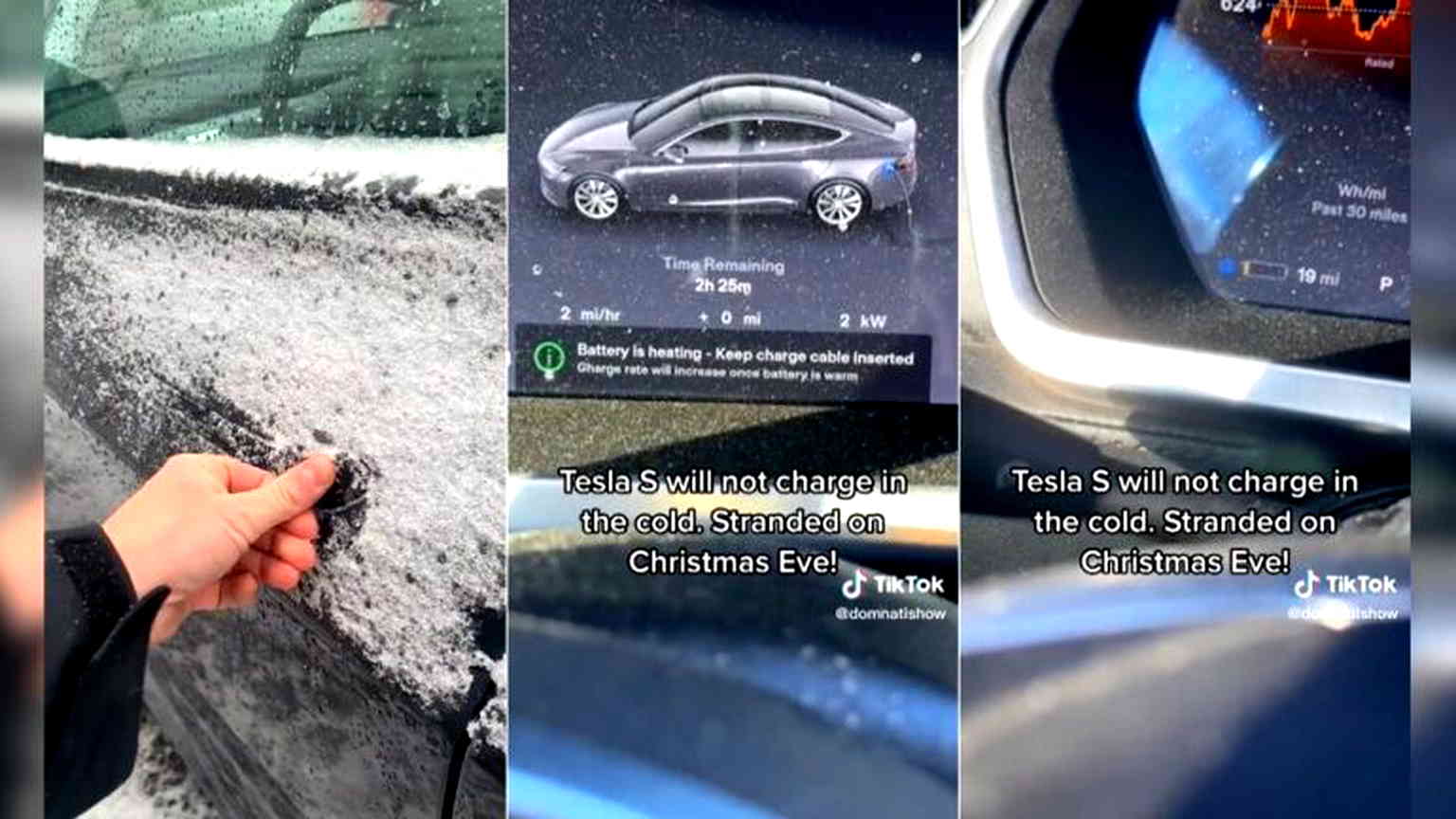 Videos of Teslas malfunctioning in below-freezing temperatures go viral