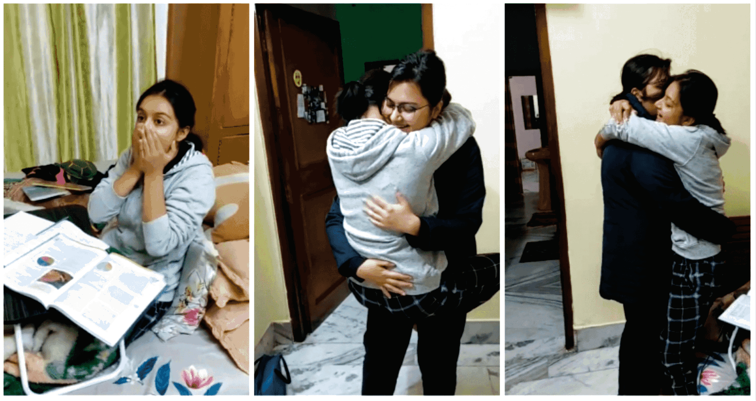 Woman surprises little sister after 6 months away in heartwarming viral video