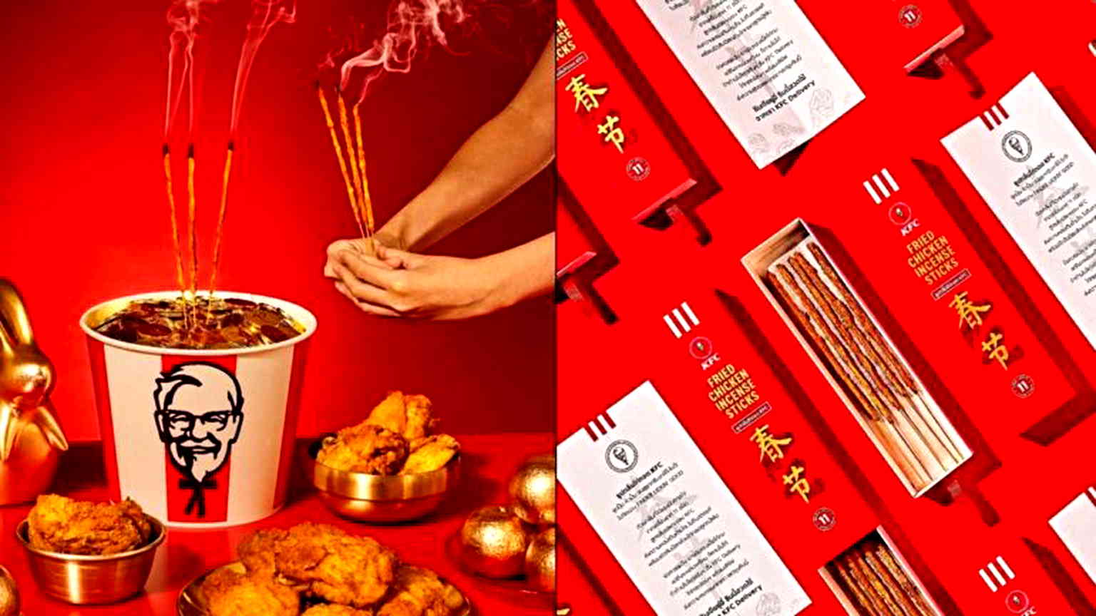 KFC Thailand draws backlash over fried chicken incense sticks for Lunar New Year