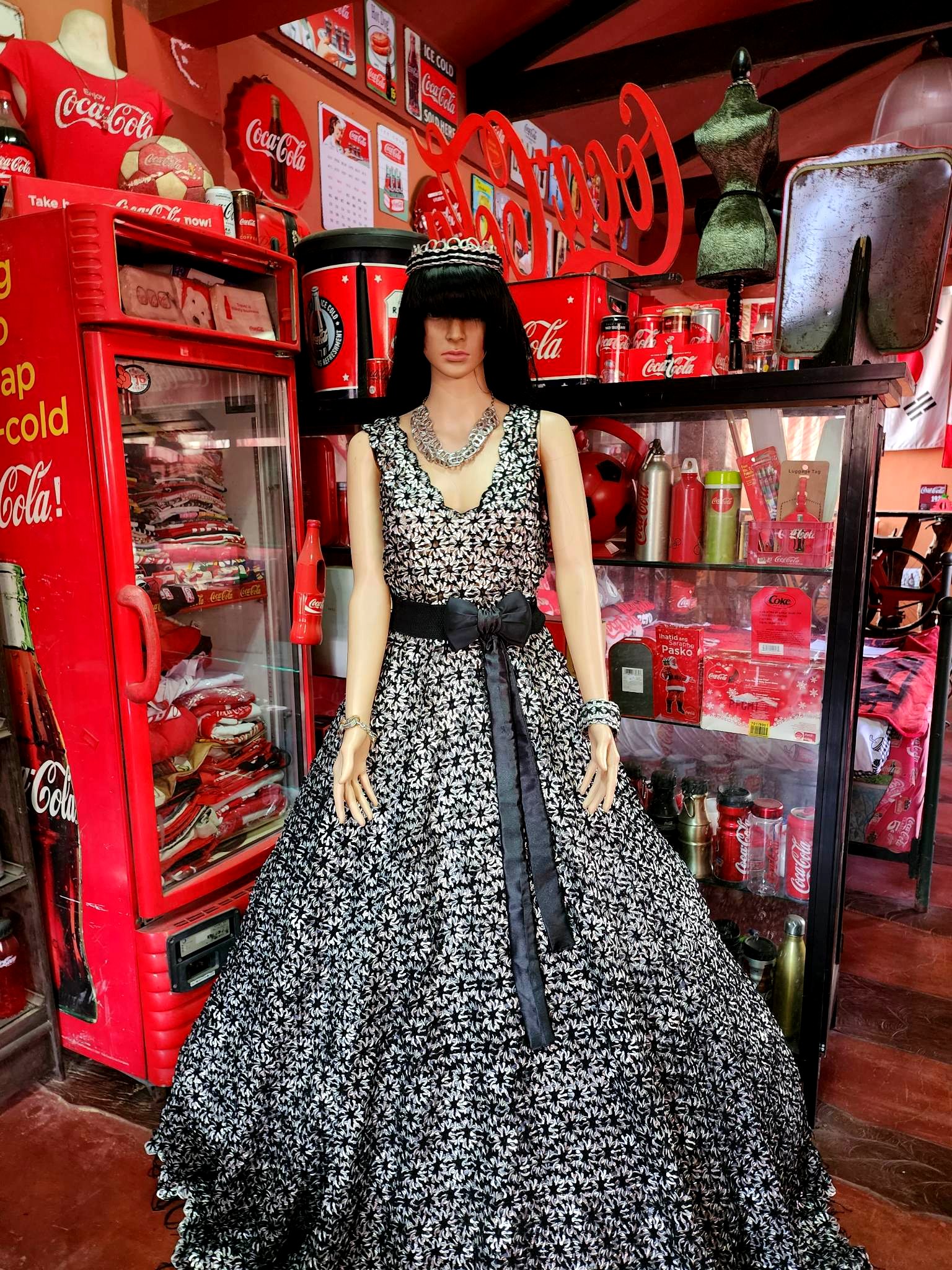 Soda can pull tabs gown