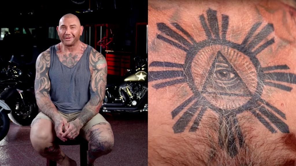 Dave Bautista shows off his Filipino-inspired tattoos in breakdown video