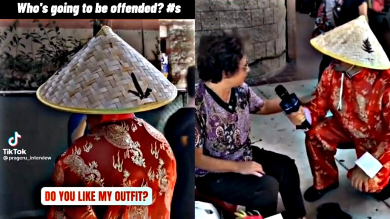 Viral TikTok shows white host in Chinese outfit interviewing strangers to see if they are offended
