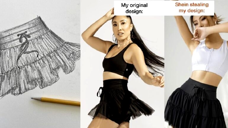 Blogilates founder accuses fast fashion label Shein of stealing her skirt design