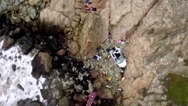 California doctor who drove family off cliff in Tesla charged with attempted murder