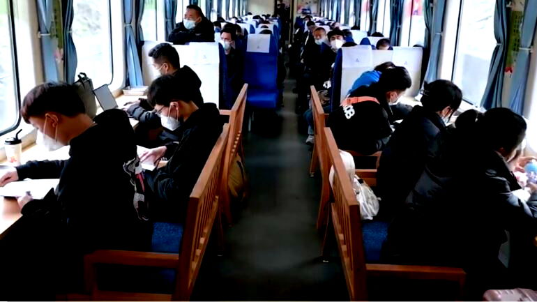 Chinese railway system launches trains with carriages devoted to studying