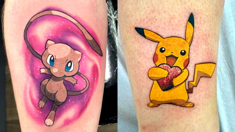 UK artist takes on challenge to tattoo all 151 1st Gen Pokémon on fans for charity