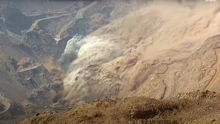 Video captures mine collapse in China that left 5 dead, 48 missing