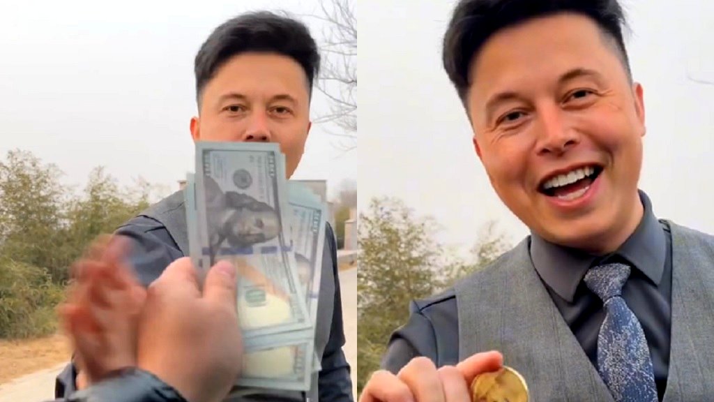 Elon Musk’s Chinese doppelgänger calms down after receiving Dogecoins in viral TikTok