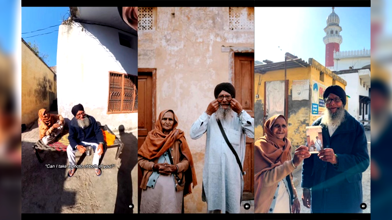 Spontaneous photoshoot of elderly Sikh couple warms hearts