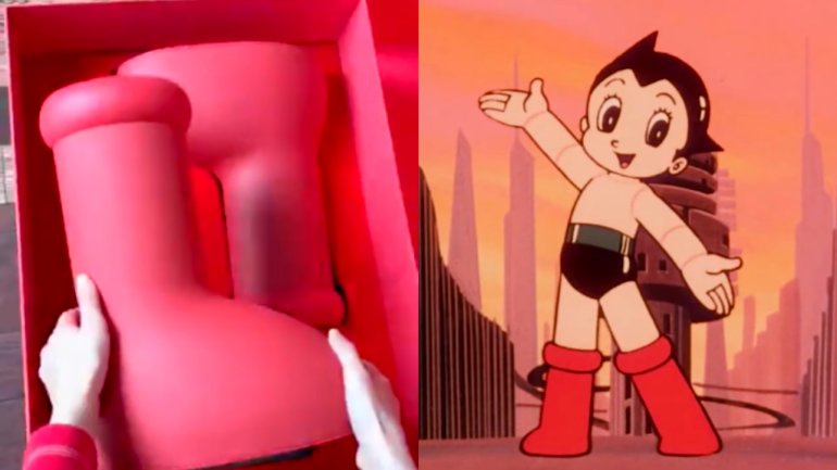 For $350, these big red boots will make you look like Astro Boy