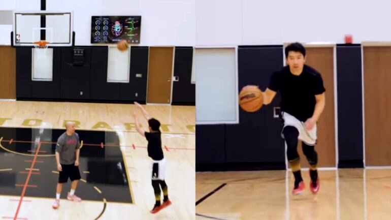 Simu Liu shows off his handles in video ahead of NBA All-Star Celebrity Game