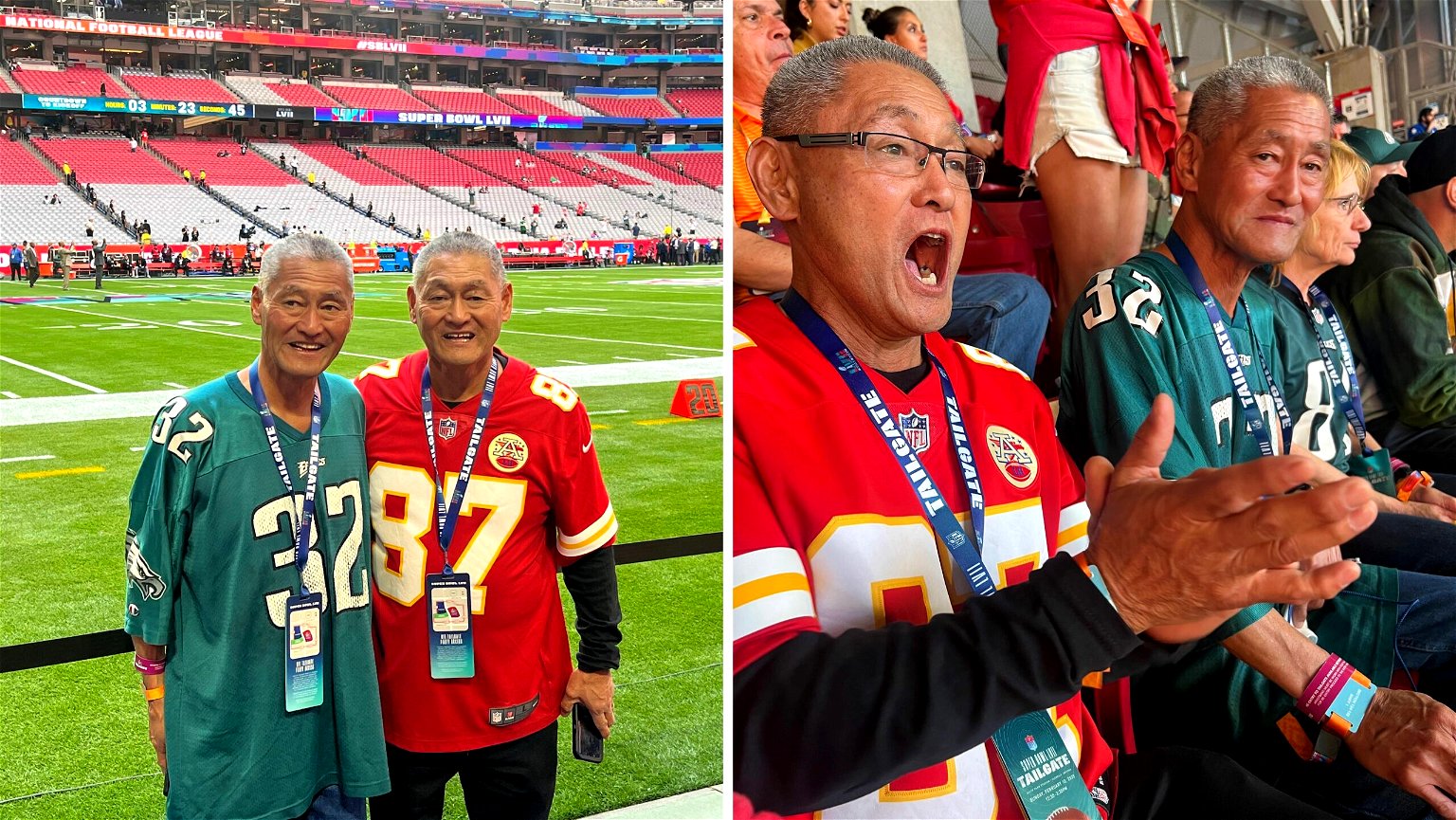 Reunited twins separated at birth attend first Super Bowl after NFL & NextShark surprise