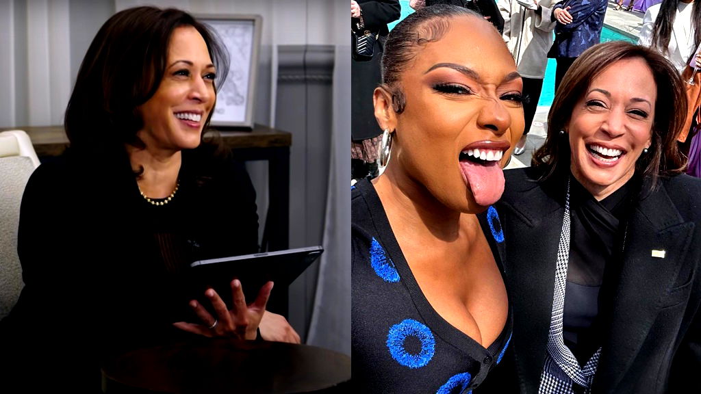 VP Kamala Harris hangs out with Megan Thee Stallion at Women’s History Month brunch