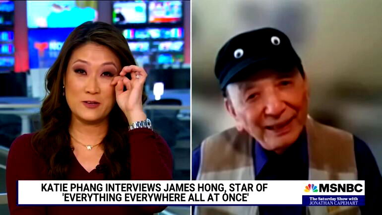 MSNBC’s Katie Phang tears up during interview with James Hong