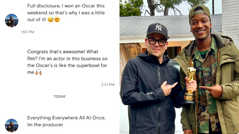 ‘EEAAO’ producer Jonathan Wang returns rented Tesla late, invites owner to see his Oscar