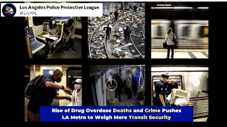 LA police union blasted for tweet that appears to paint Black men as transit crime perpetrators